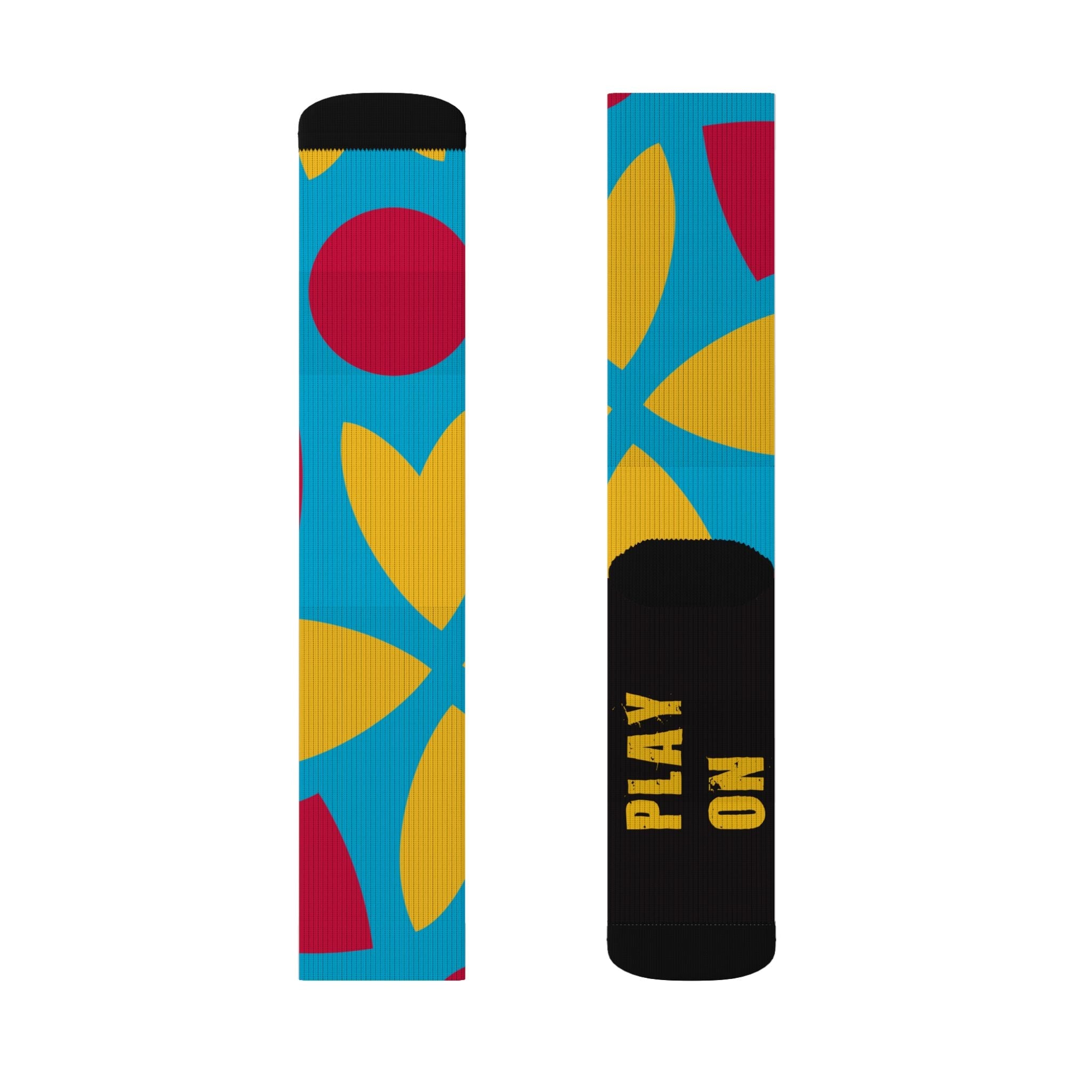 Go Fun Play On Socks Colorful Retro Crew Socks, Funky Festival Gift for Men Women - Creosox