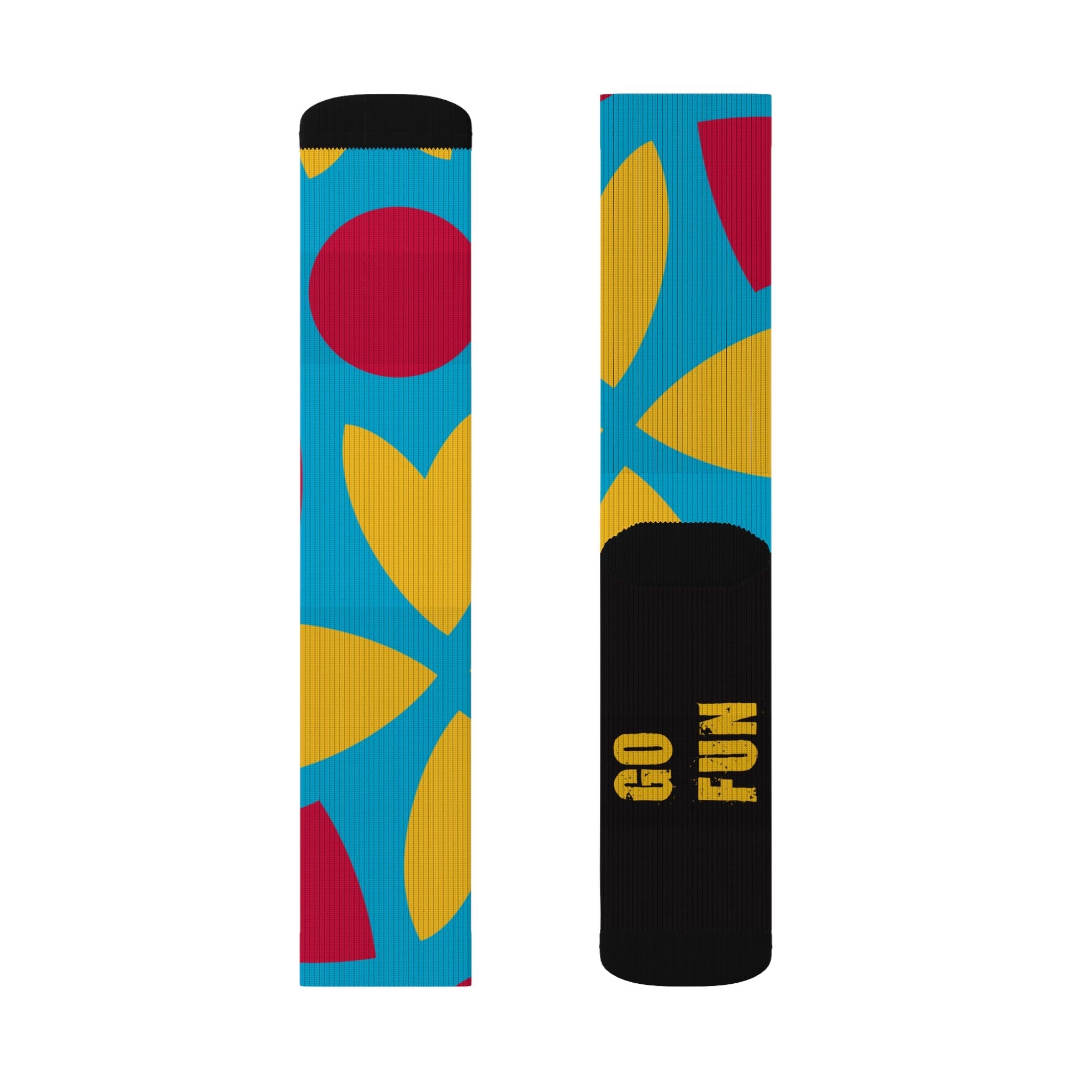 Go Fun Play On Socks Colorful Retro Crew Socks, Funky Festival Gift for Men Women - Creosox