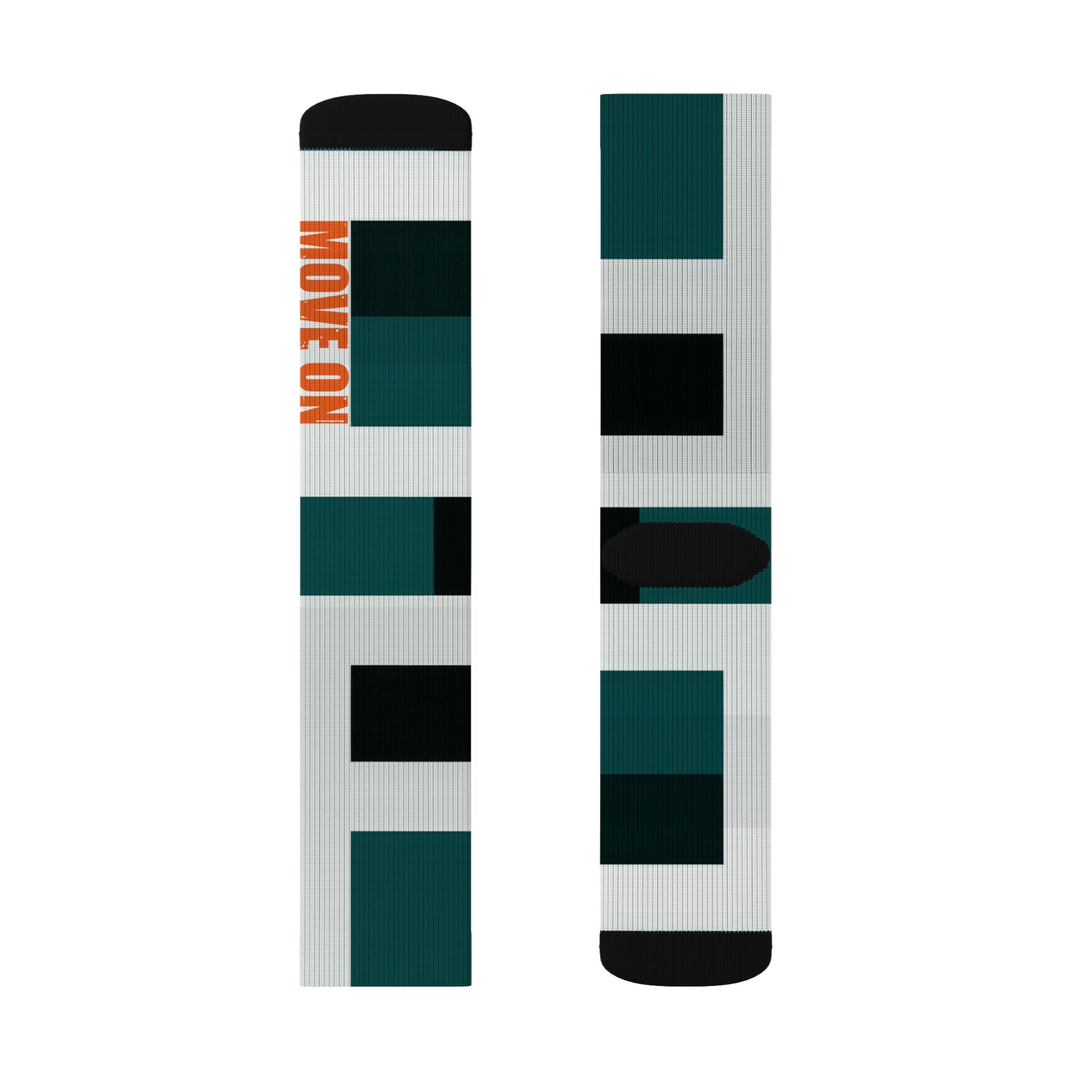 Step Up Move On Socks Bold Statement Crew Socks, Motivational Gift for Athletes Music Lovers - Creosox