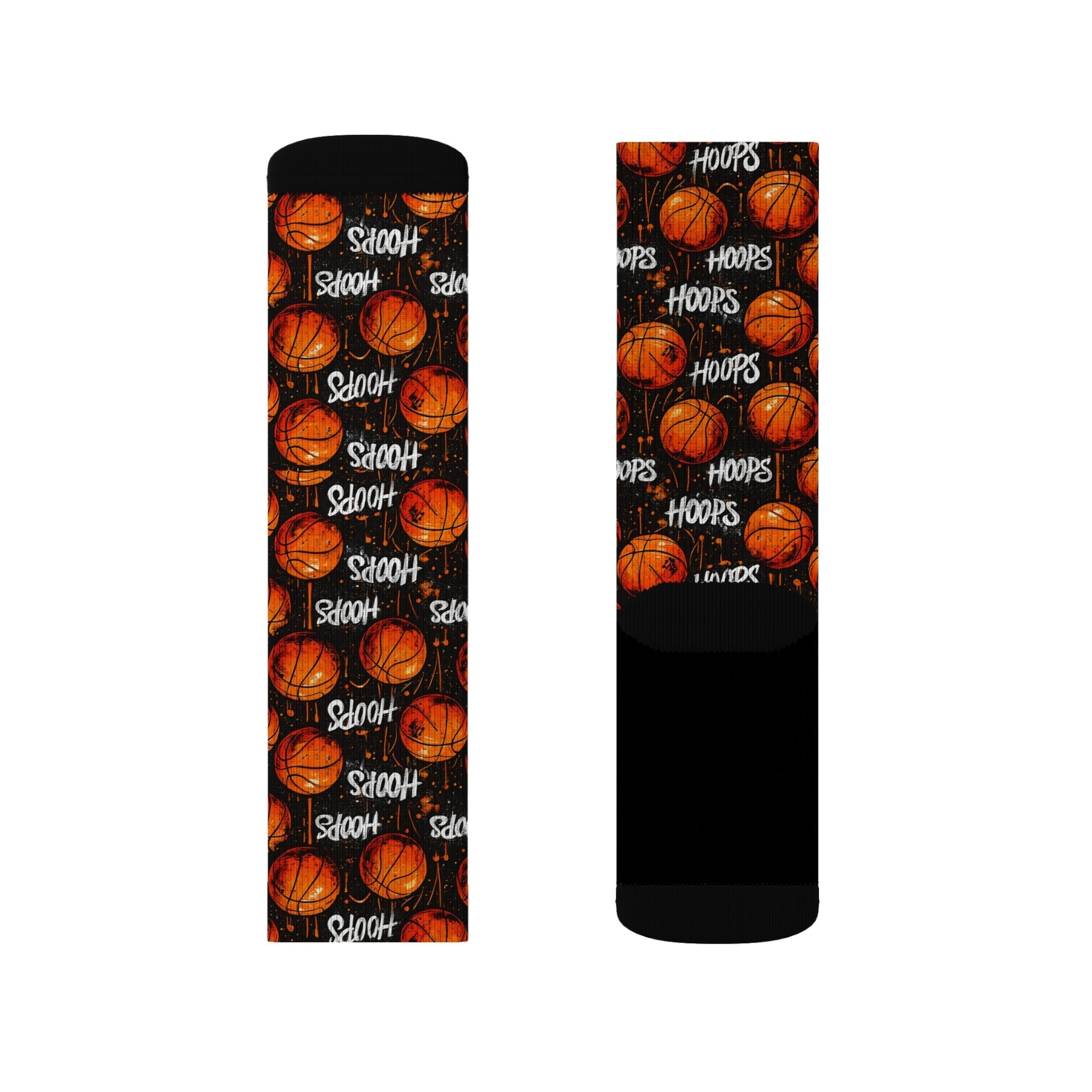 Street Hoops Crew Socks Basketball Style for Men Women | Bold Sport Gift, Medium & Large Sizes - Creosox