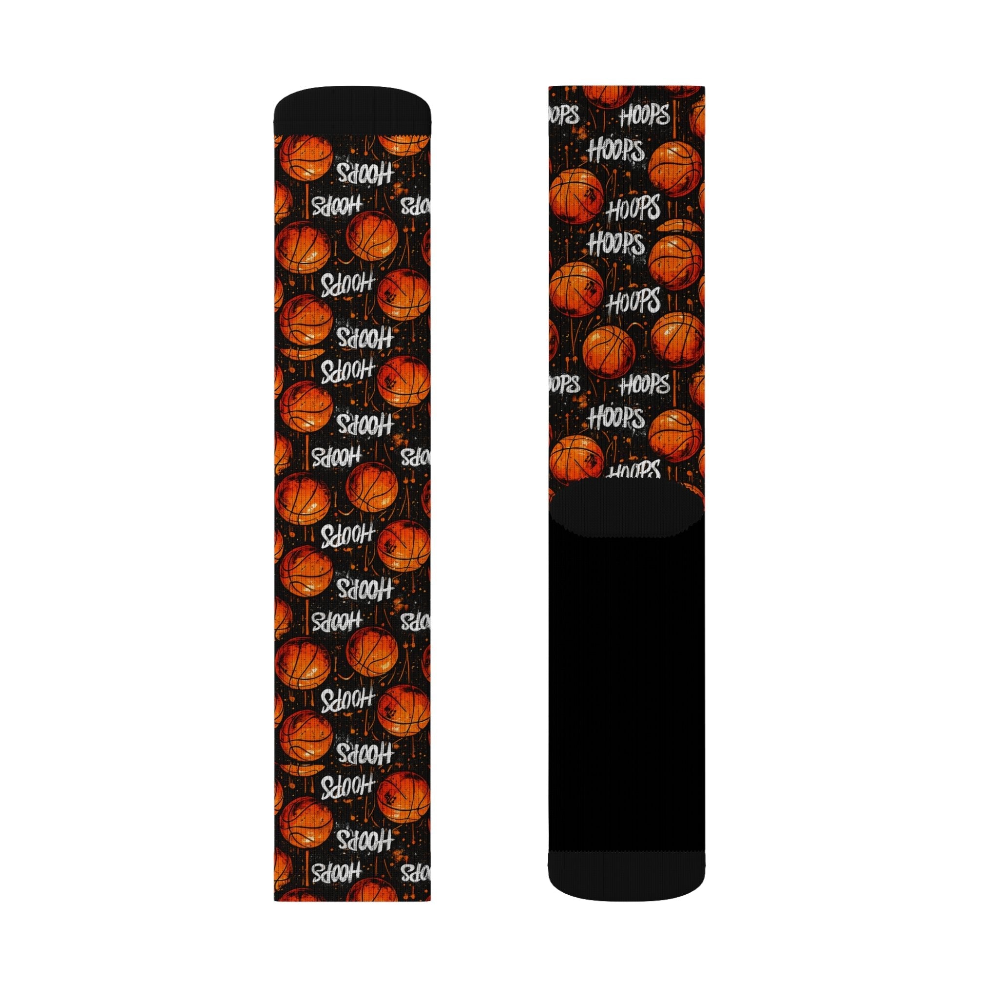 Street Hoops Crew Socks Basketball Style for Men Women | Bold Sport Gift, Medium & Large Sizes - Creosox